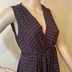 Simply Vera Vera Wang Black and Red Patterned Dress